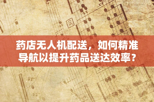 药店无人机配送，如何精准导航以提升药品送达效率？