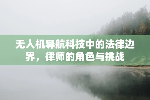 无人机导航科技中的法律边界，律师的角色与挑战