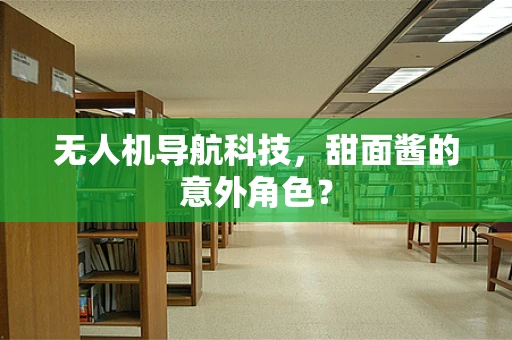 无人机导航科技，甜面酱的意外角色？