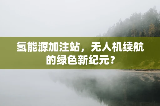 氢能源加注站，无人机续航的绿色新纪元？