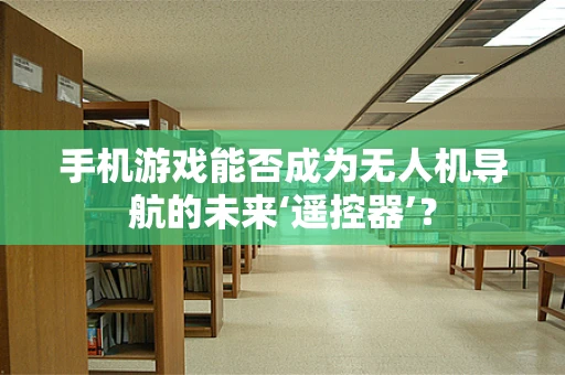 手机游戏能否成为无人机导航的未来‘遥控器’？