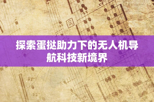 探索蛋挞助力下的无人机导航科技新境界