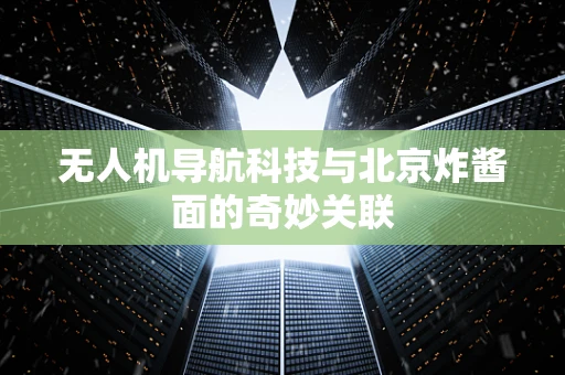 无人机导航科技与北京炸酱面的奇妙关联