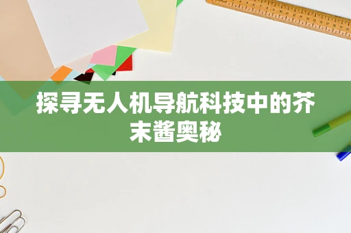 探寻无人机导航科技中的芥末酱奥秘