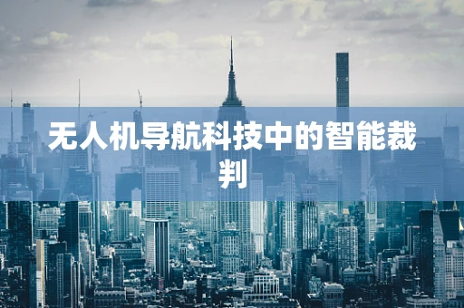 无人机导航科技中的智能裁判