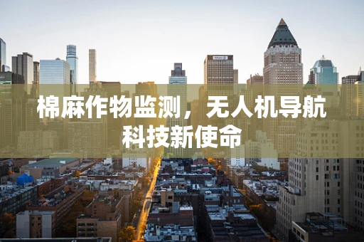 棉麻作物监测，无人机导航科技新使命