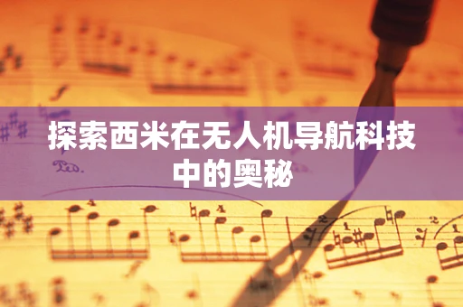 探索西米在无人机导航科技中的奥秘