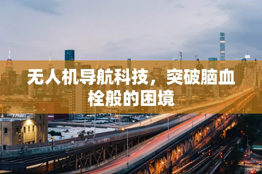 无人机导航科技，突破脑血栓般的困境