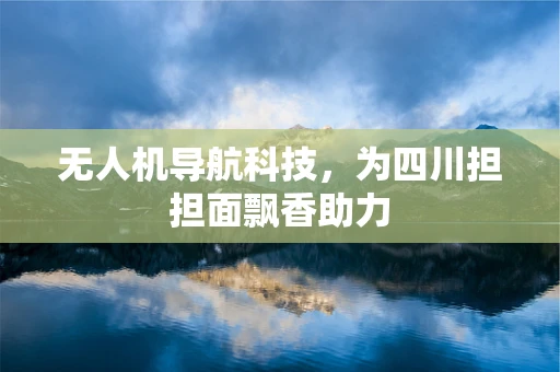 无人机导航科技，为四川担担面飘香助力