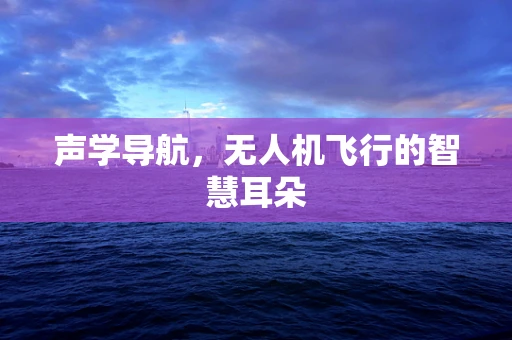 声学导航，无人机飞行的智慧耳朵