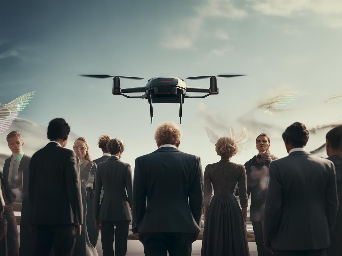无人机导航科技,礼服套装下的智慧之翼