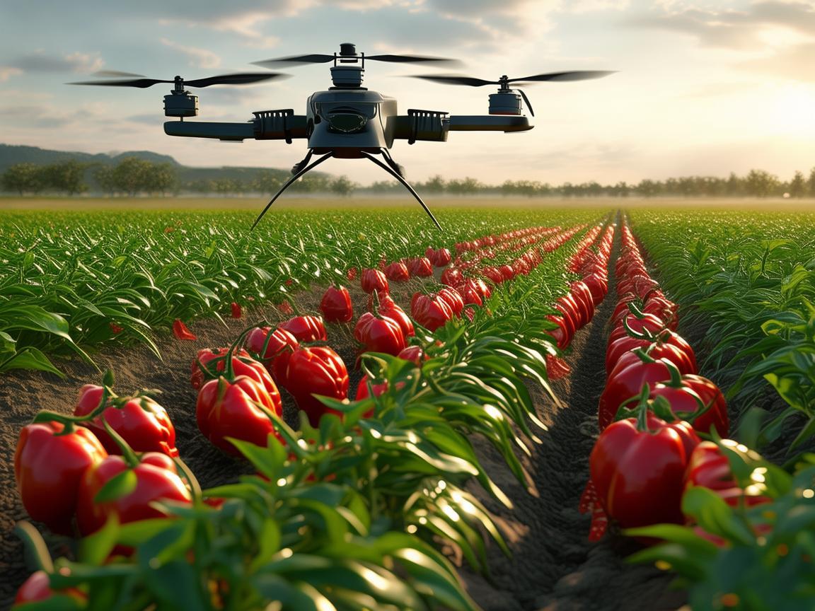 无人机导航科技助力彩椒种植新变革 无人机导航科技助力彩椒种植新变革