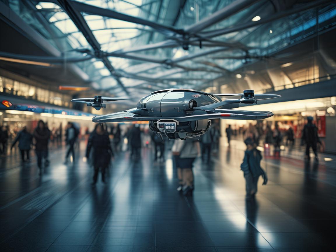 公交枢纽站的无人机导航新科技