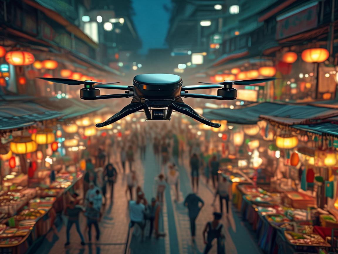 无人机导航助力夜市摊位管理新变革
