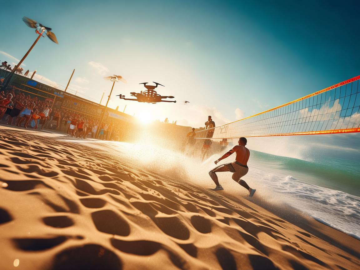 无人机导航助力沙滩排球赛事精彩呈现