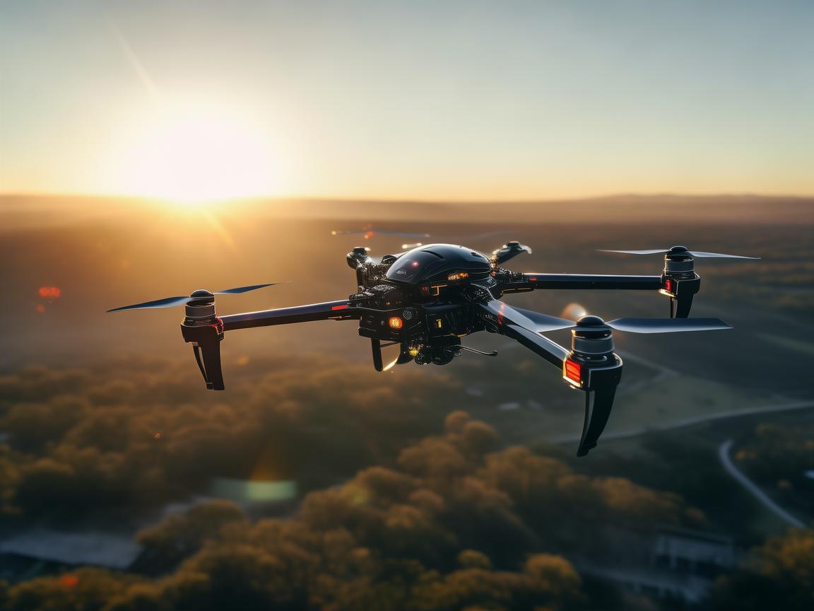 朝阳下的无人机导航科技,探索天空新视界
