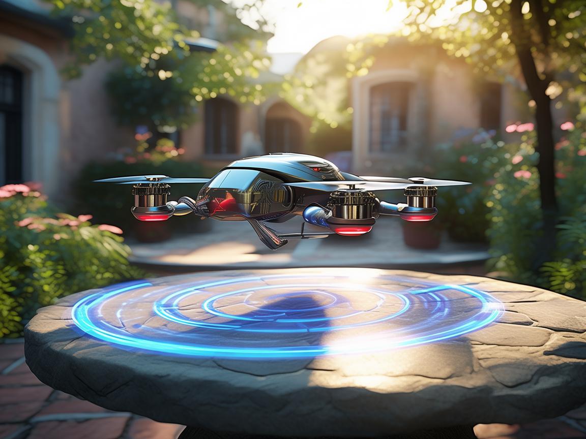 庭院石桌旁的无人机导航新探索