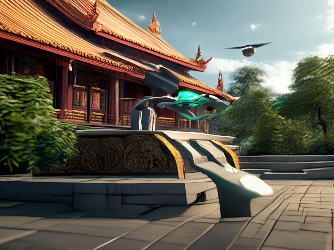 无人机导航科技助力寺庙大雄宝殿探索