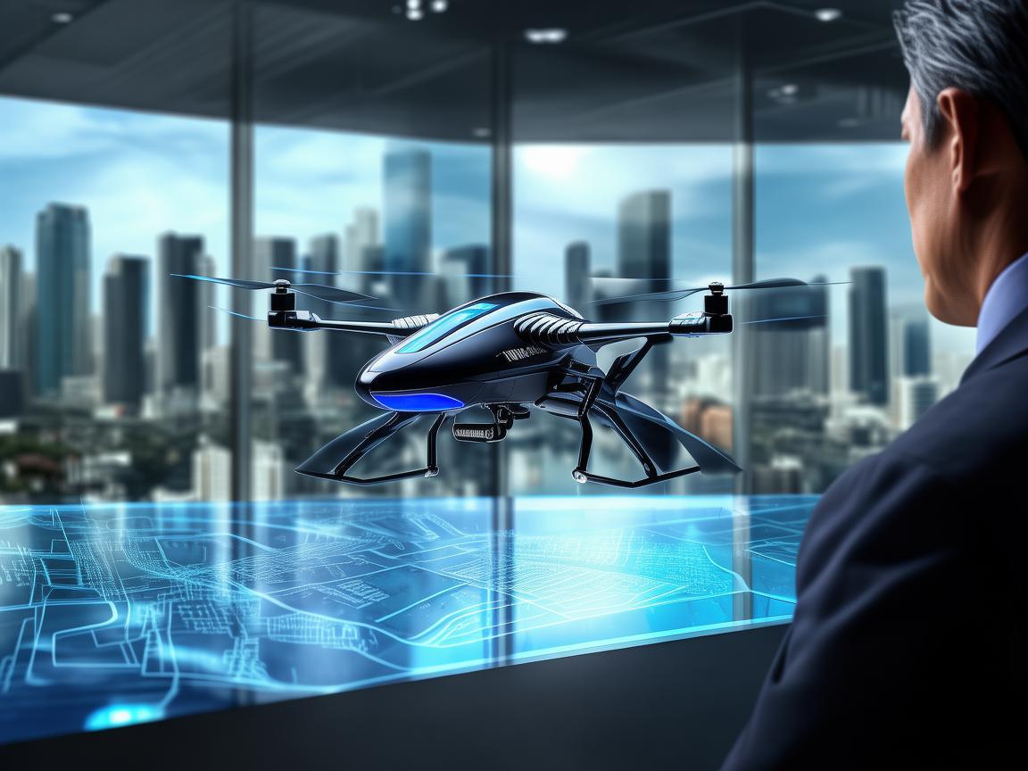 商人代表与无人机导航科技的深度融合