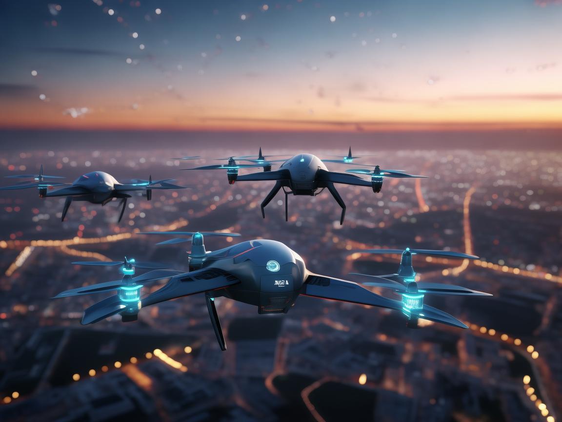 大庆上空的无人机导航科技之光 大庆上空的无人机导航科技之光