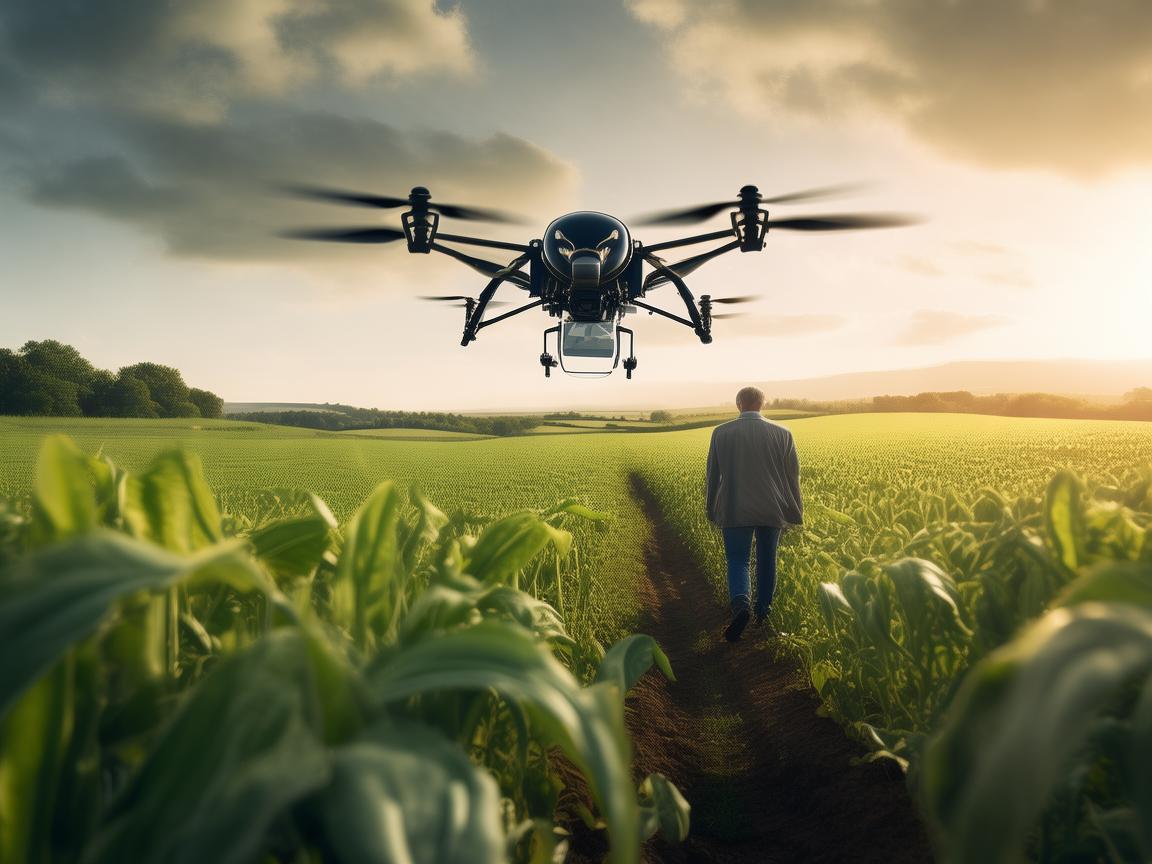 无人机导航科技助力农民协会会长引领农业新变革