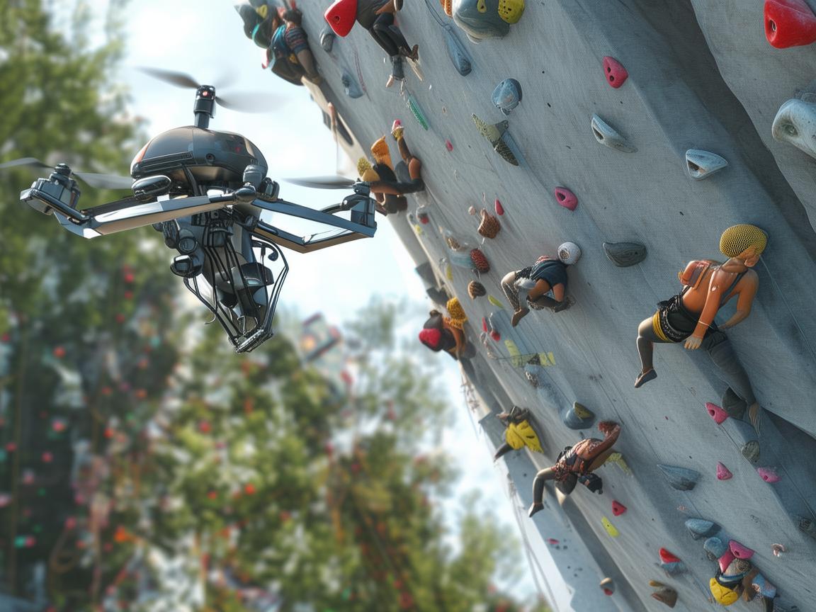 无人机导航科技助力攀岩墙训练与体验