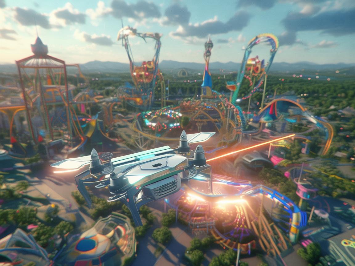游乐园中的无人机导航科技，开启奇幻空中之旅